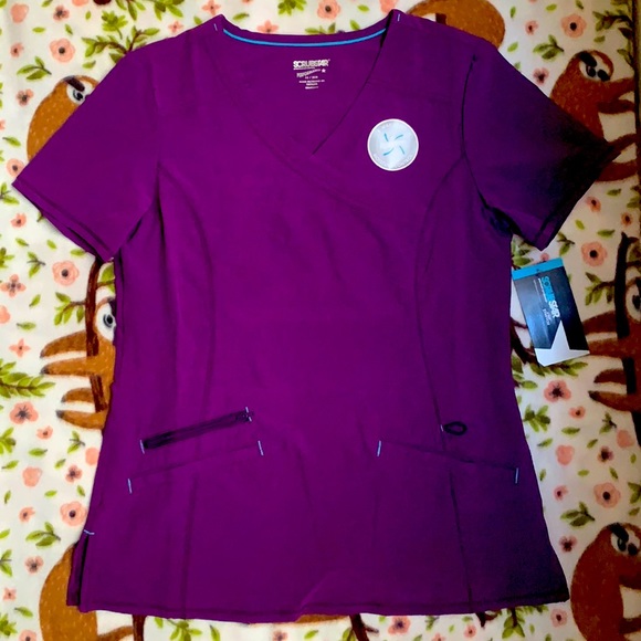 SCRUBSTAR performance mock wrap scrub top size S - Picture 3 of 6